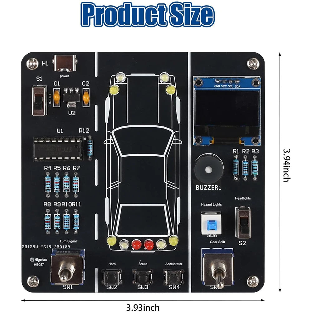 DIY Electronics Project Car Driver Simulator Kit STEM Soldering Practice Car Driving Simulation Solder Kit for School Learning