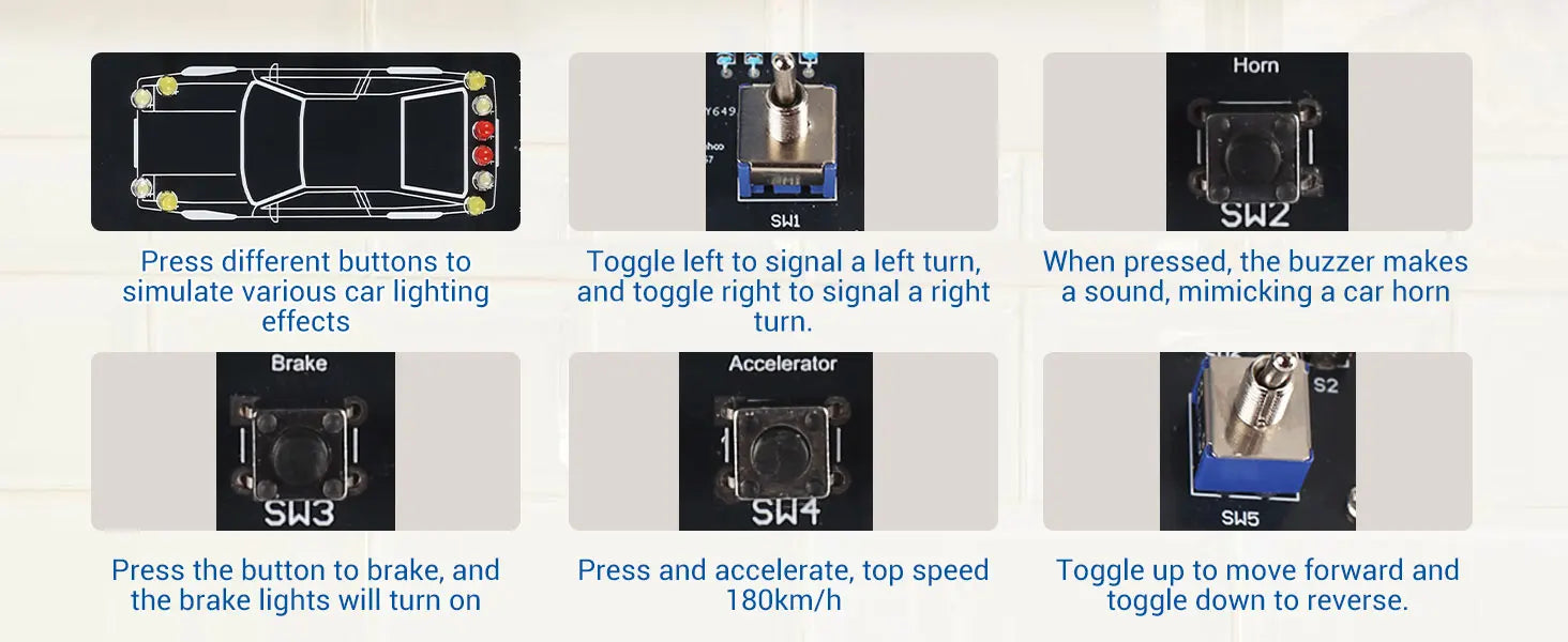 DIY Electronics Project Car Driver Simulator Kit STEM Soldering Practice Car Driving Simulation Solder Kit for School Learning