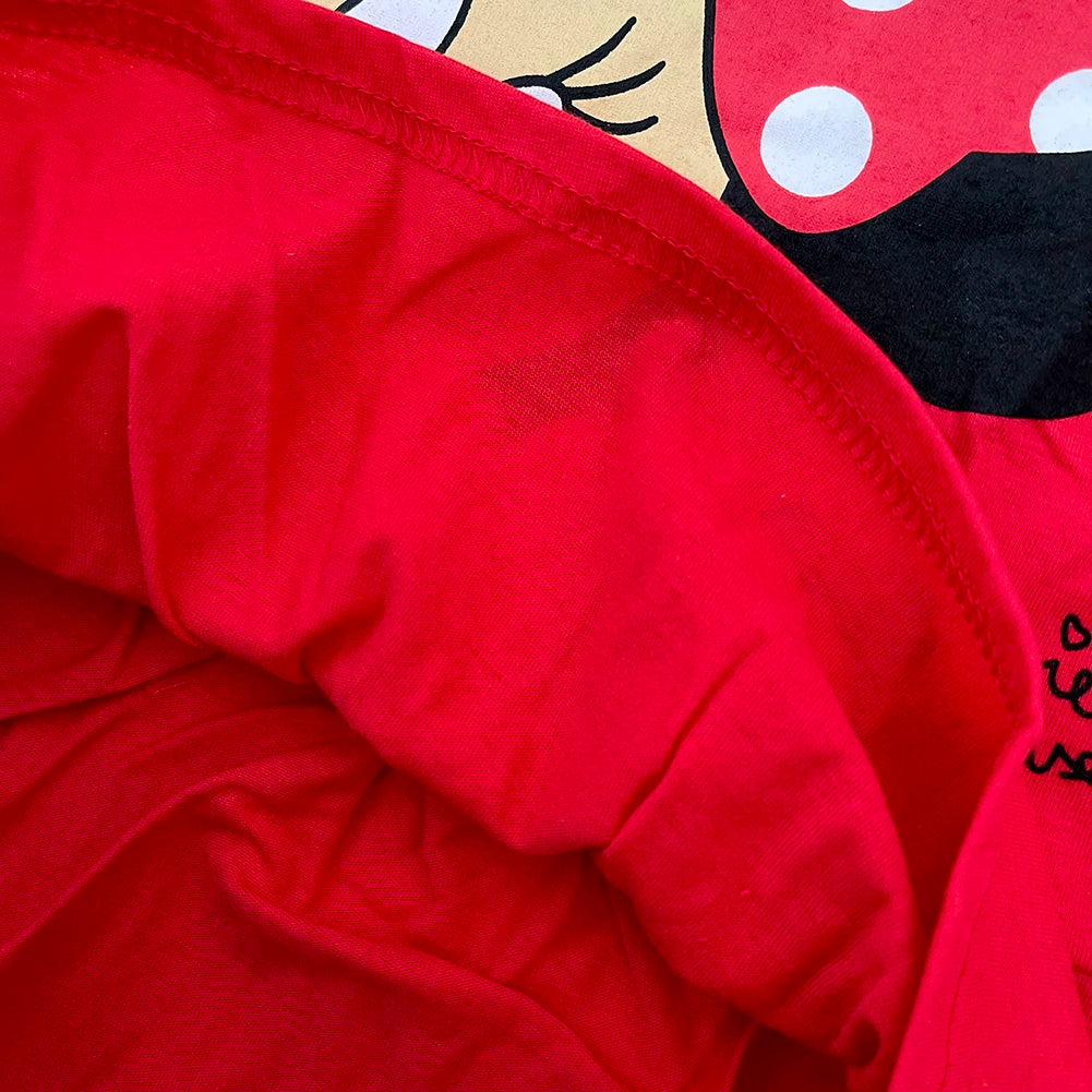Robe Fille Minnie Rouge Coton Été