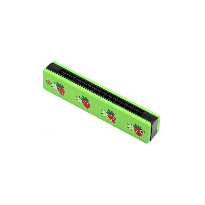 Colorful Wooden Cartoon Flute & Harmonica Wood Music Instrument Toys for Kids Early Educational Musical Toys for Children