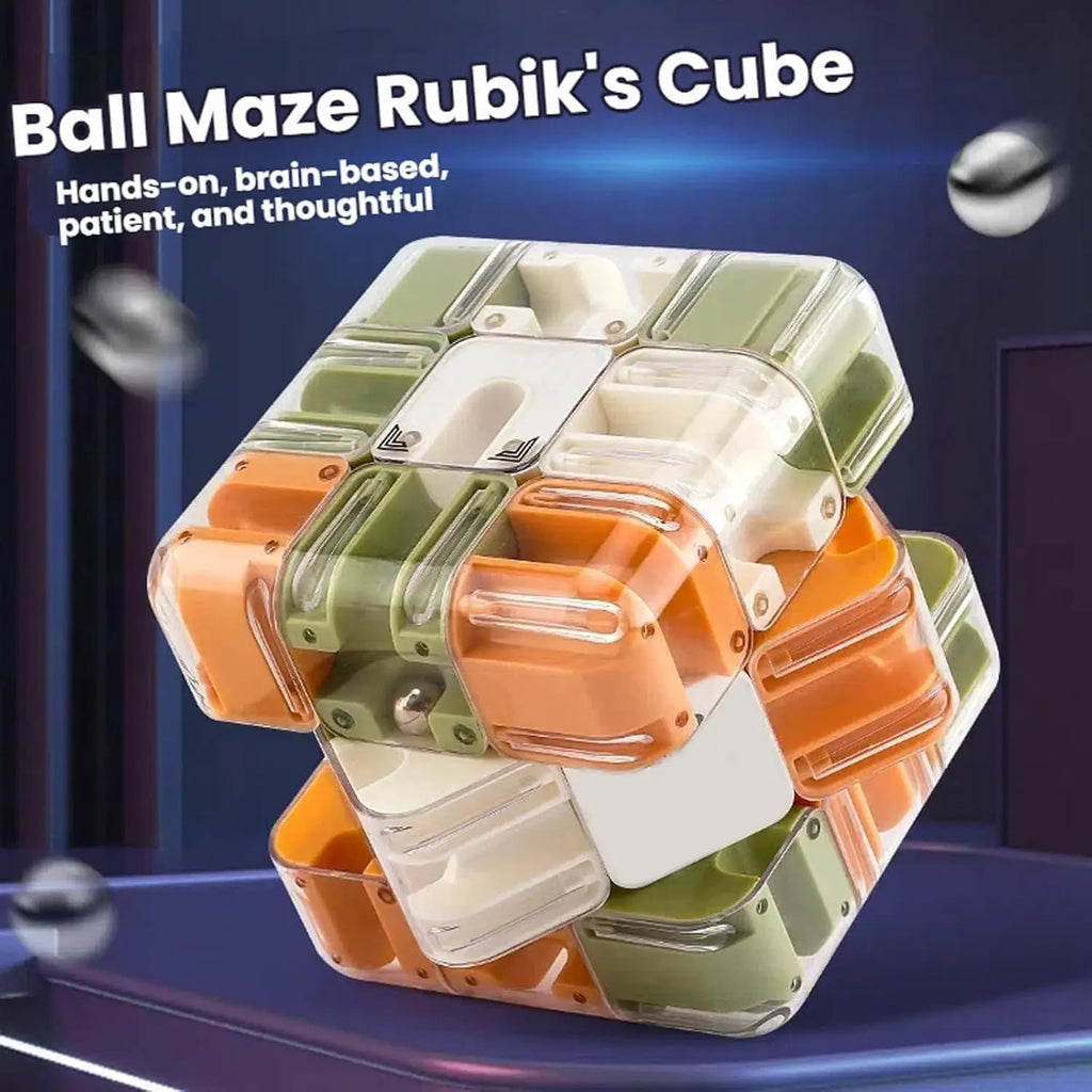 3D Puzzle Maze Cube Engaging Brain Teaser Toy Stress Relief Logic Development Educational Gift For Adults Teens Birthday