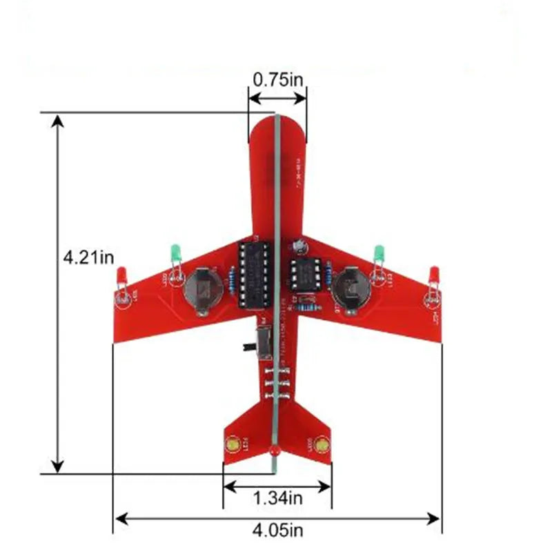 DIY Airplane Electronic Kit LED Flashing Simulate Aircraft Suite Soldering Project Practice For STEM School Student Learning