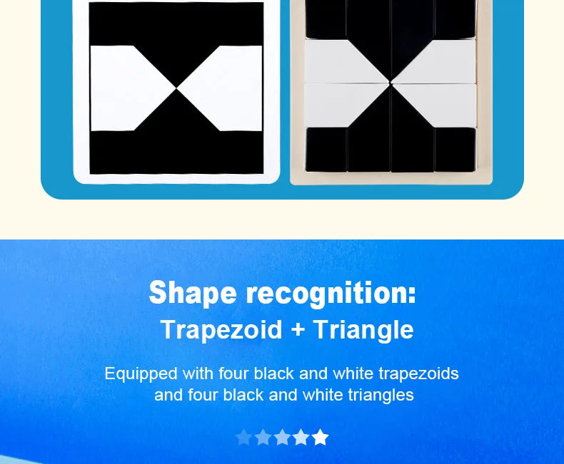 Block Puzzle, with Storage Tray Hidden Geometric Shape Pattern Jigsaw 3D Logic Thinking Training Desktop Game Toys