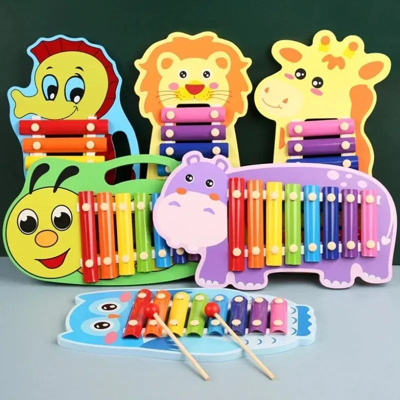 8 Scales Xylophone Educational Percussion Xylophone Learning Professional Kids Wood Xylophone for Band Beginner Birthday Gift