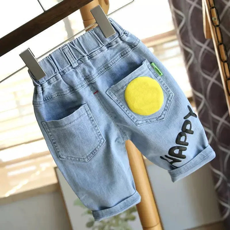 Short Denim Garçon Jean Déchiré Été