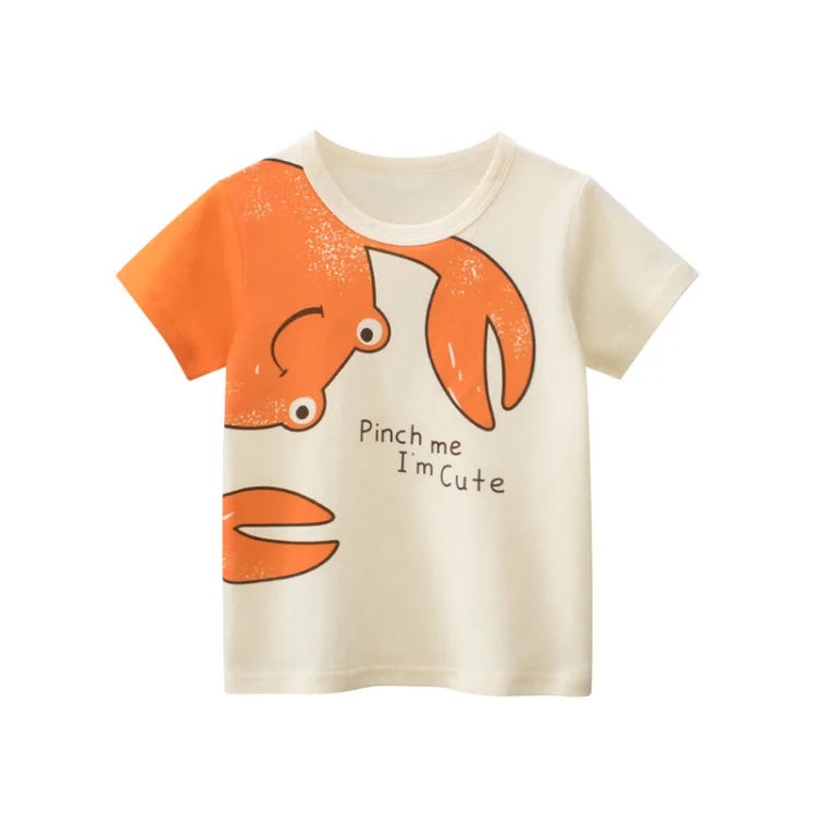 T-shirt Enfant Coton Cartoon Été