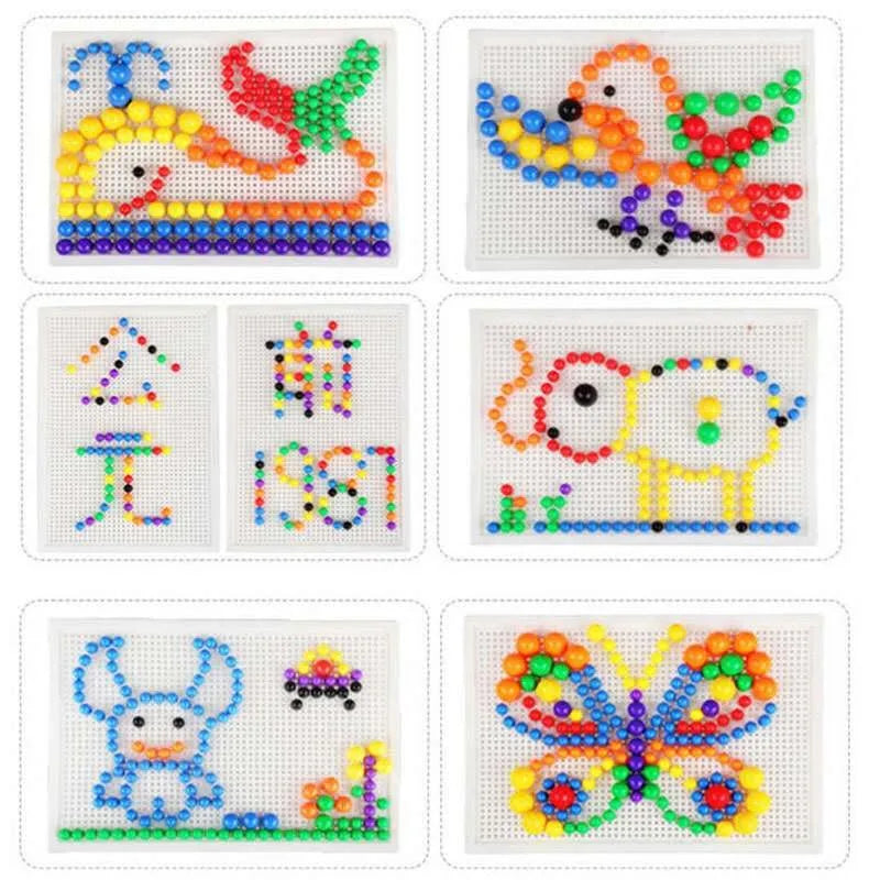 296pcs 3D Puzzle Educational STEM Toys, Mushroom Grain Design Boxed Building Board Games for Kids Learning Activities