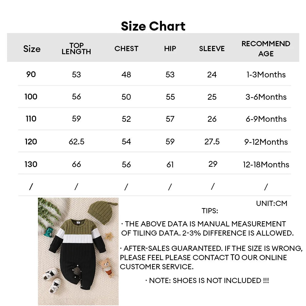 Body Bébé Manches Longues + Bonnet Automne