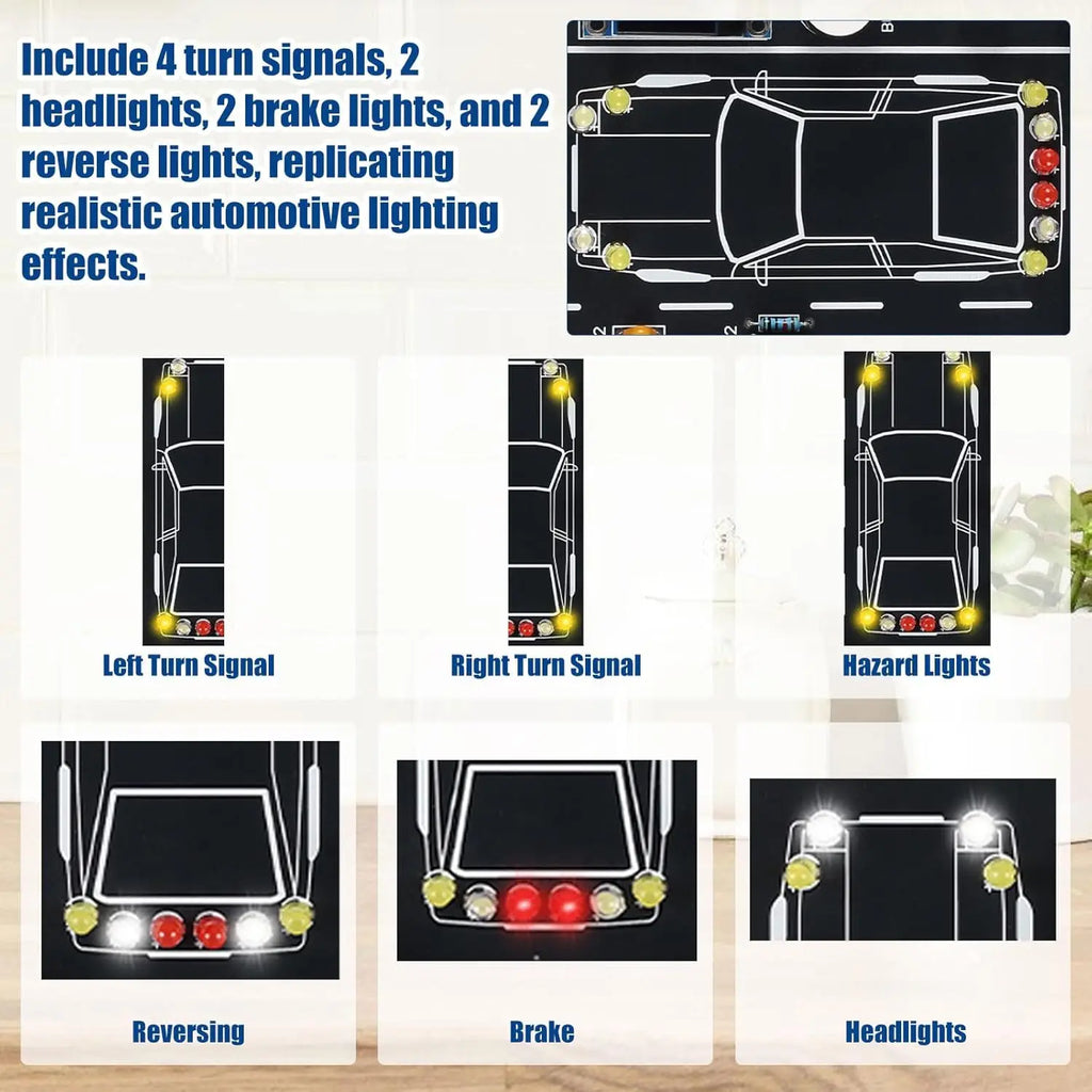 DIY Electronics Project Car Driver Simulator Kit STEM Soldering Practice Car Driving Simulation Solder Kit for School Learning
