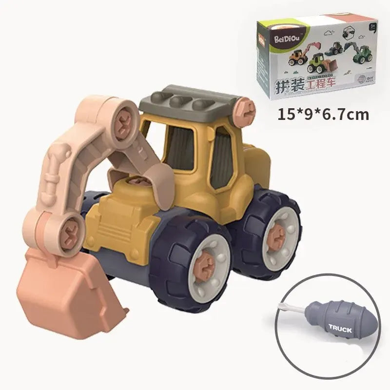 STEM Construction Kit for Kids 5-12 DIY Excavator Engineering Toys with Tools, Educational Building Gift (Screwdriver Included)