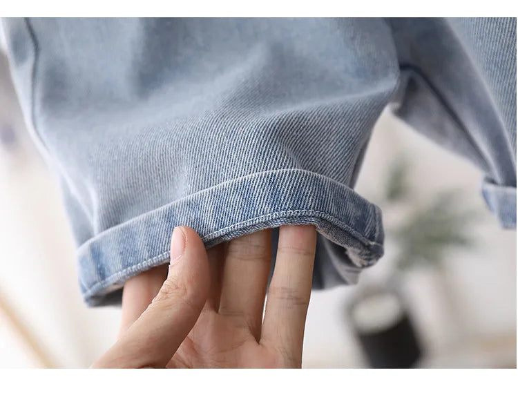 Short Denim Garçon Jean Déchiré Été