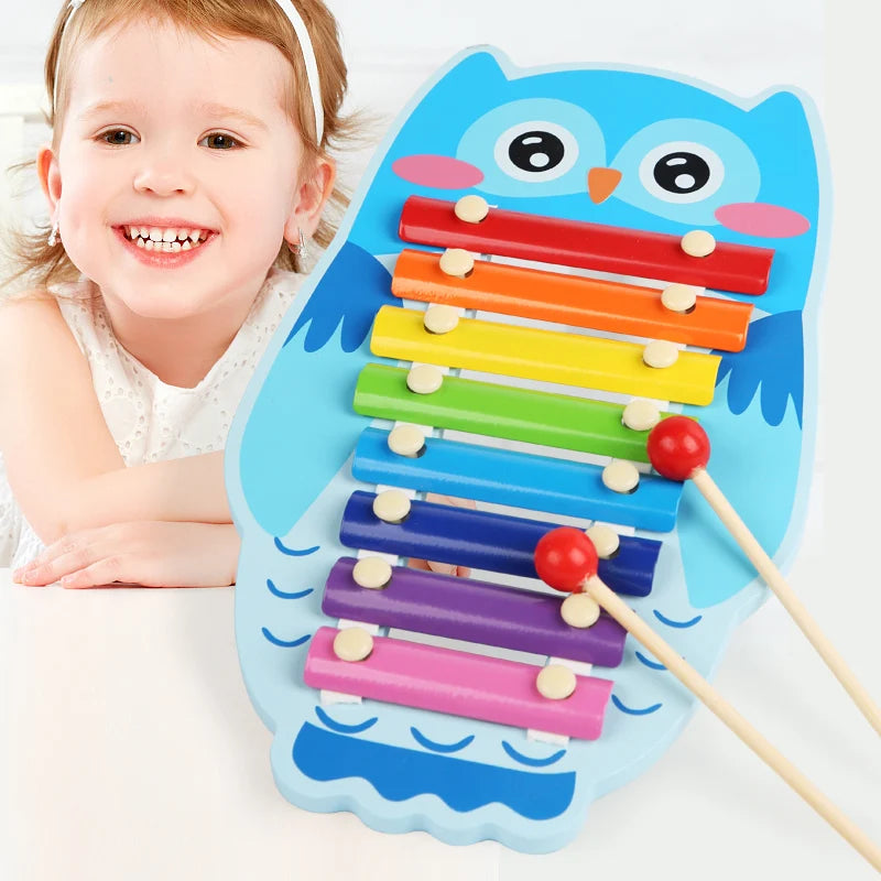 8 Scales Xylophone Educational Percussion Xylophone Learning Professional Kids Wood Xylophone for Band Beginner Birthday Gift