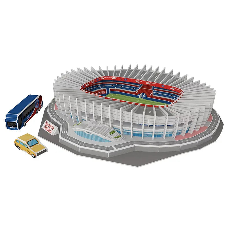 3D Football Field Puzzles Camp Nou Soccer Building Blocks Court Bernabeu Stadium Ground Old Trafford Pitches Model Assemble Toys