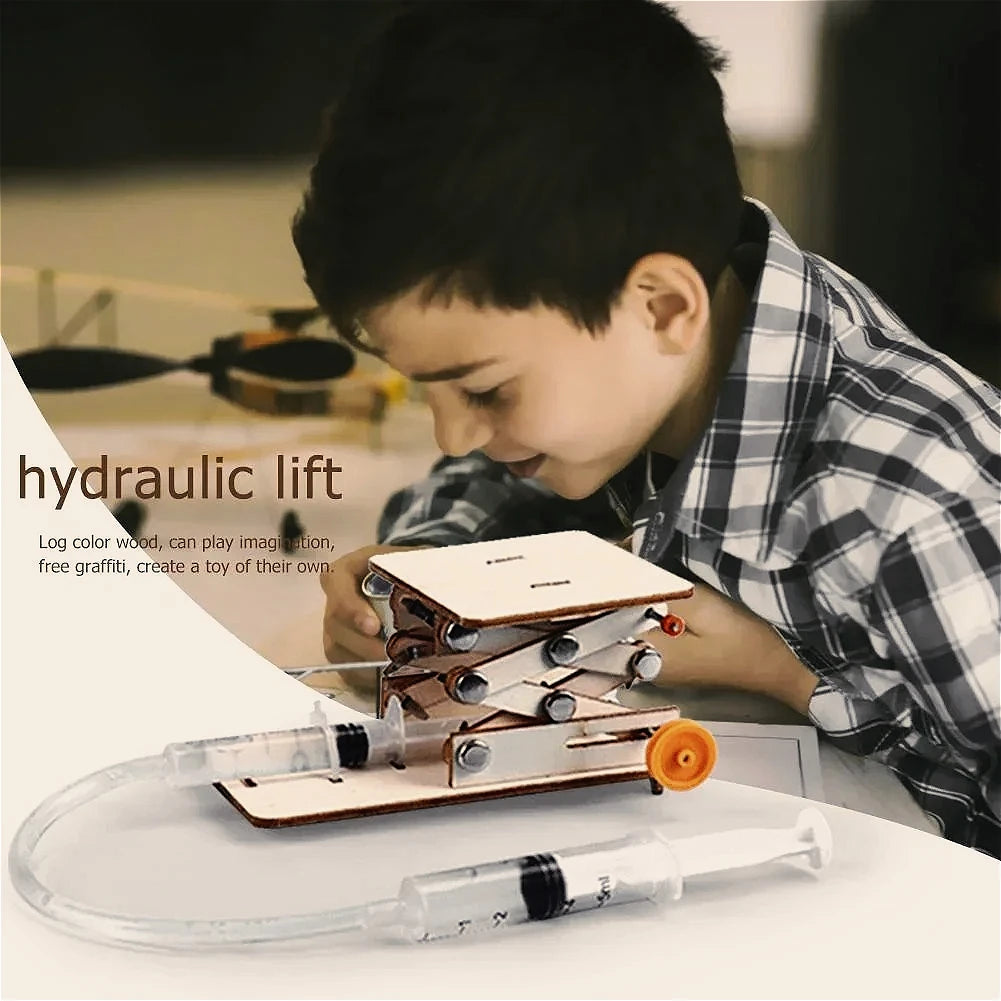 DIY Science Toys Hydraulic Lift Table Model Educational Scientific Experiment Assemble Kit for Physics School STEM Projects