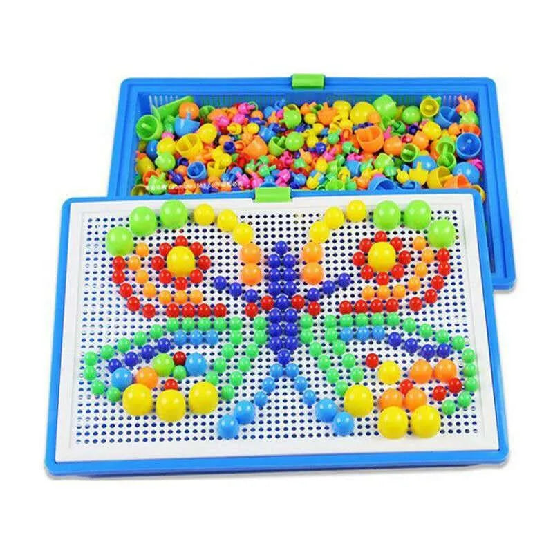 296pcs 3D Puzzle Educational STEM Toys, Mushroom Grain Design Boxed Building Board Games for Kids Learning Activities
