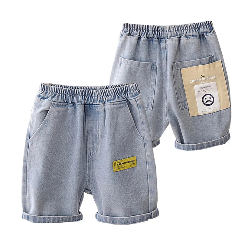 Short Denim Garçon Jean Déchiré Été