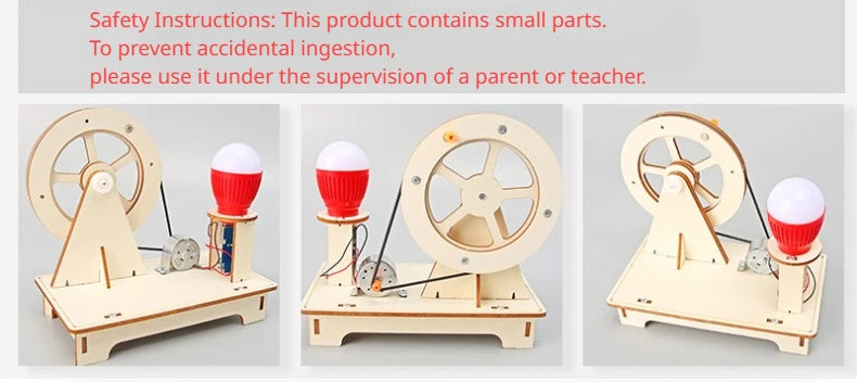 Kids Stem Science Physics Handmade DIY Kit Toy Experimental Materials for Student Classroom Project Paintable Gifts for Children