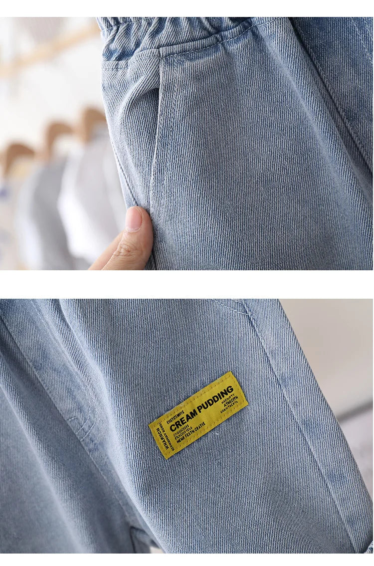 Short Denim Garçon Jean Déchiré Été