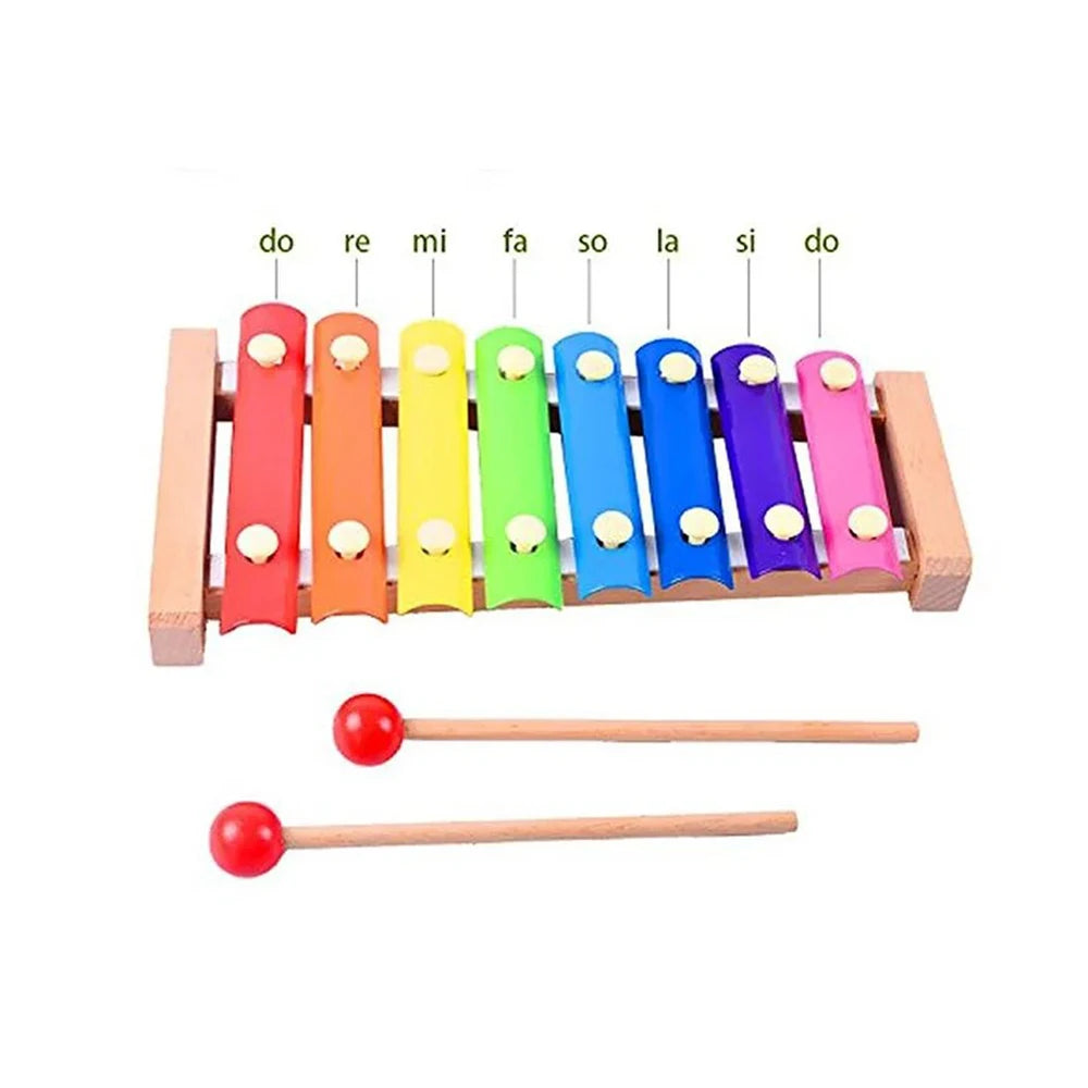 8 Scales Xylophone Educational Percussion Xylophone Learning Professional Kids Wood Xylophone for Band Beginner Birthday Gift