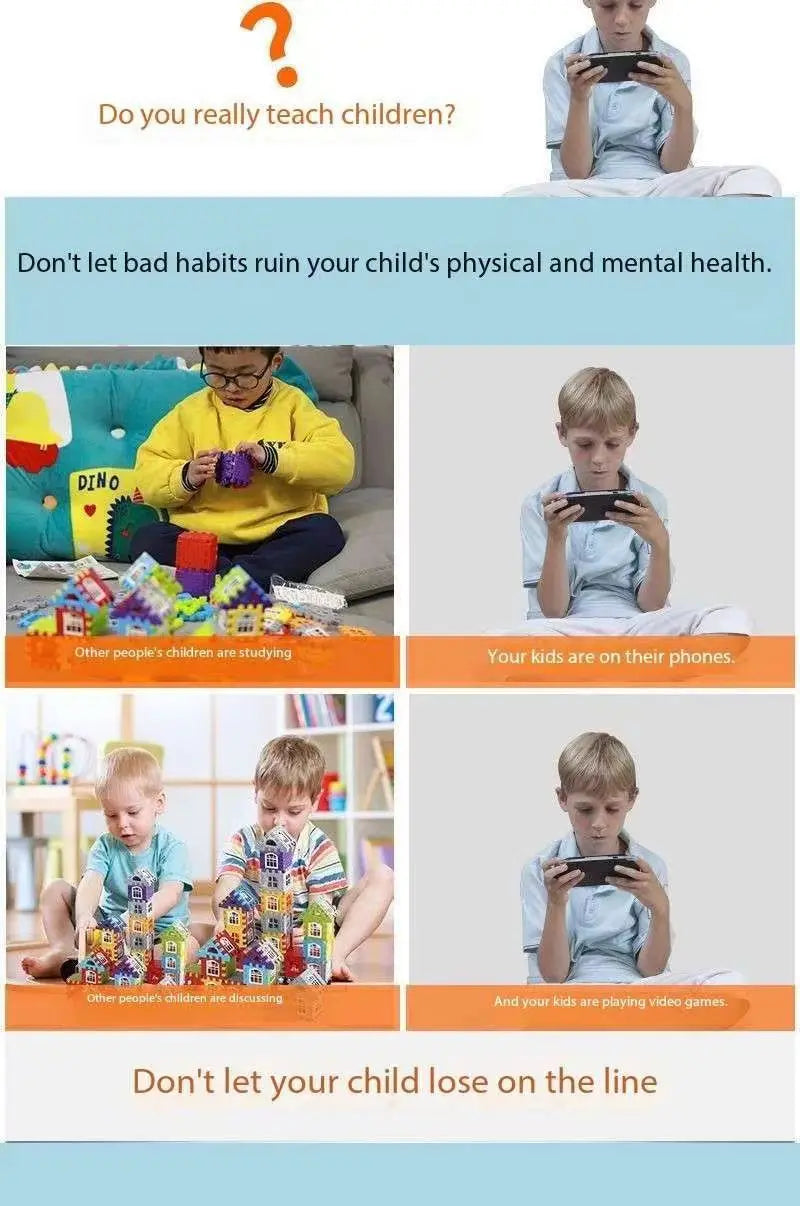 Children3D Puzzle Game Cube Block Toys Design Build Own Building Blocks Children's Educational Toys Parent-Child InteractionGift