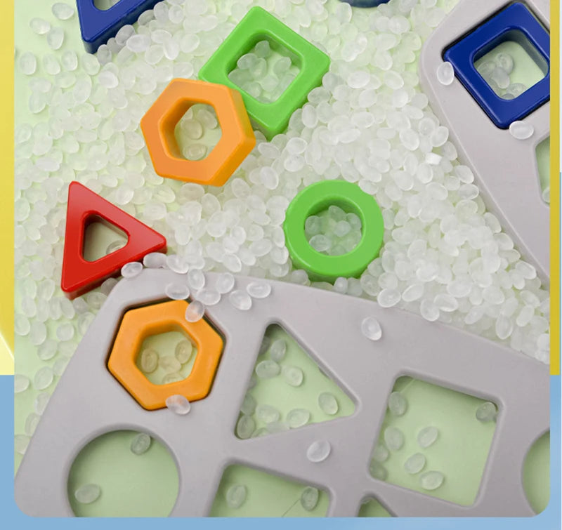 Geometric Puzzles Shape Color Matching Board Preschool Educational Toys Kids Brain Teaser Puzzle Logic Game with Card