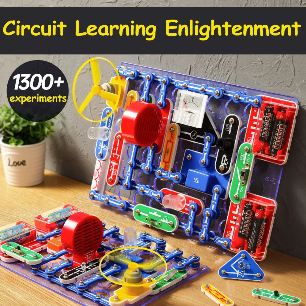Children STEM Science Experiment Kit Circuit Blocks Physics  Electronic Toys For Primary School Students DIY STEM Kits For Kids