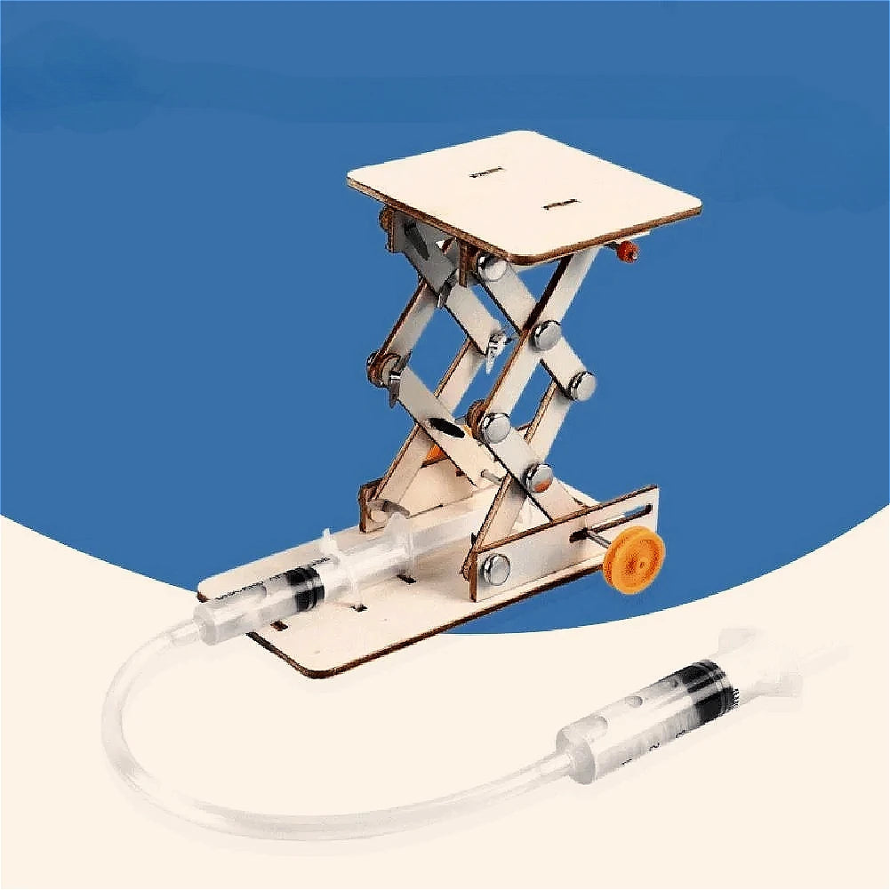 DIY Science Toys Hydraulic Lift Table Model Educational Scientific Experiment Assemble Kit for Physics School STEM Projects