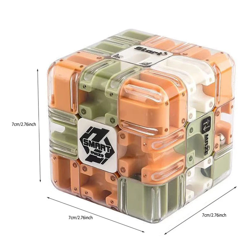 3D Puzzle Maze Cube Engaging Brain Teaser Toy Stress Relief Logic Development Educational Gift For Adults Teens Birthday