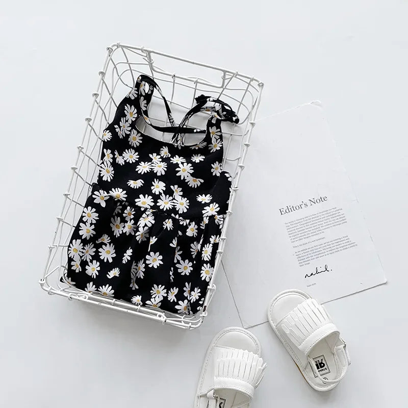 Robe Fille Imprimé Marguerites Été