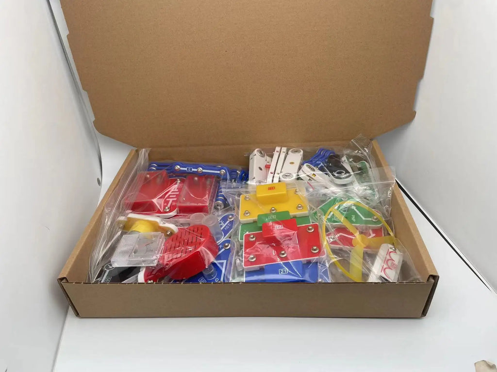 Children STEM Science Experiment Kit Circuit Blocks Physics  Electronic Toys For Primary School Students DIY STEM Kits For Kids