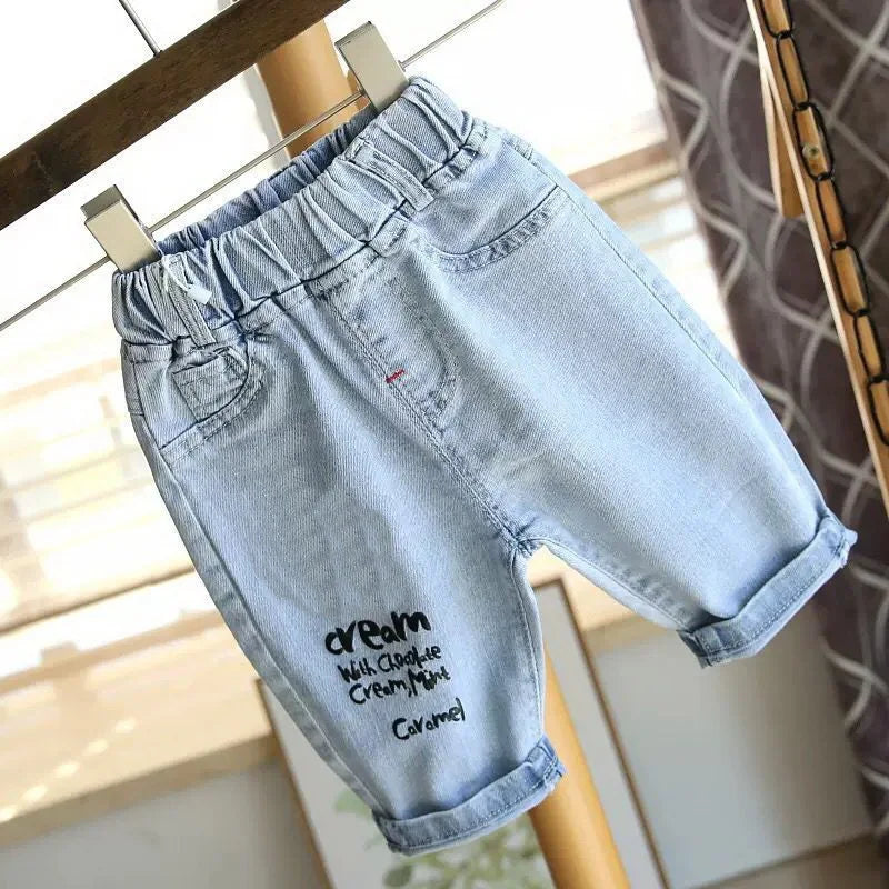 Short Denim Garçon Jean Déchiré Été