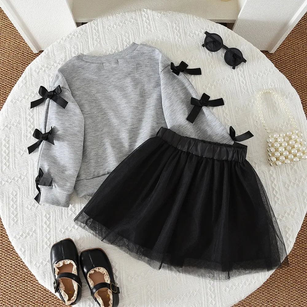 Ensemble Fille Automne Top + Jupe Tulle