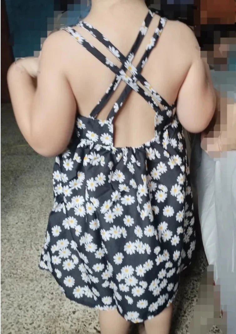 Robe Fille Imprimé Marguerites Été