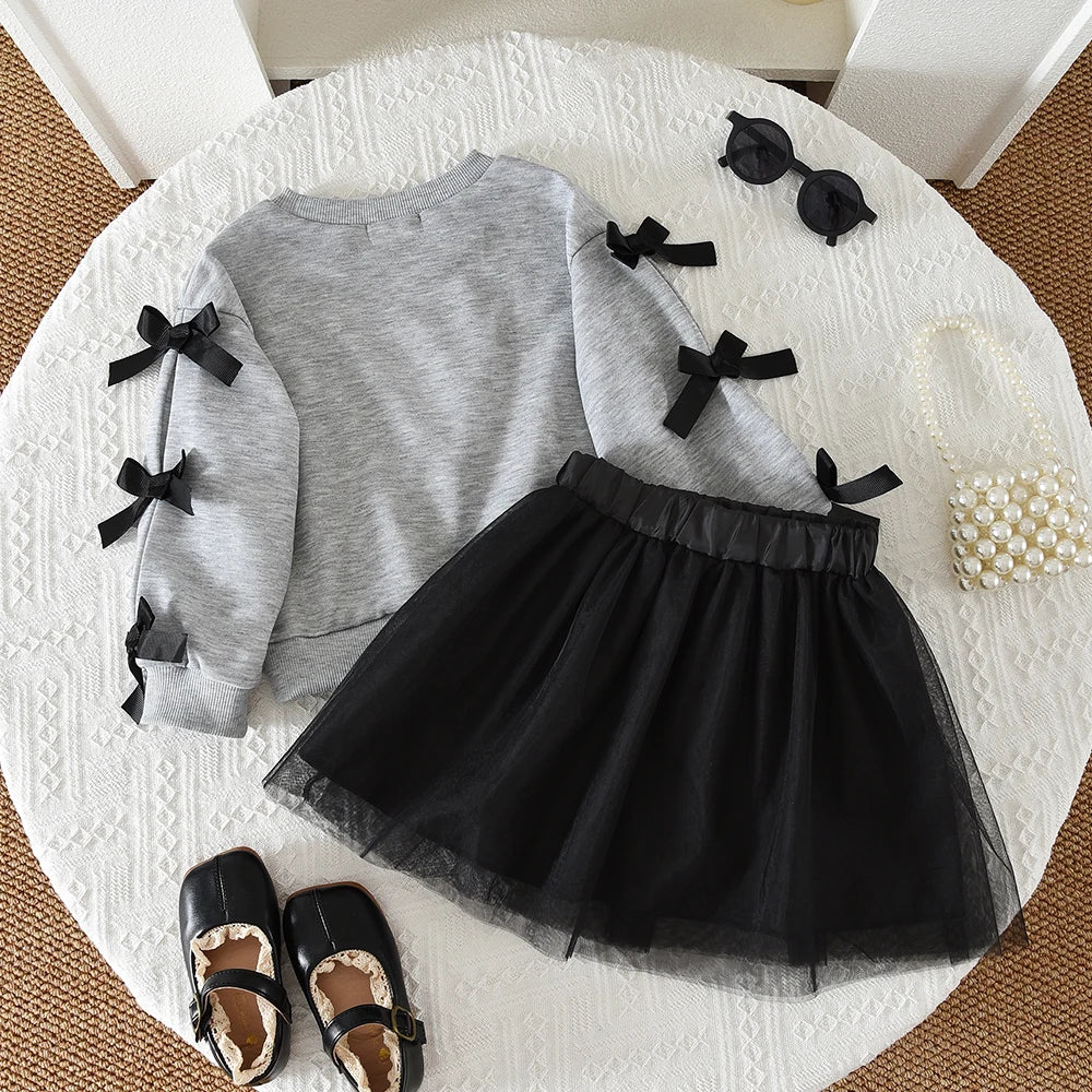 Ensemble Fille Automne Top + Jupe Tulle
