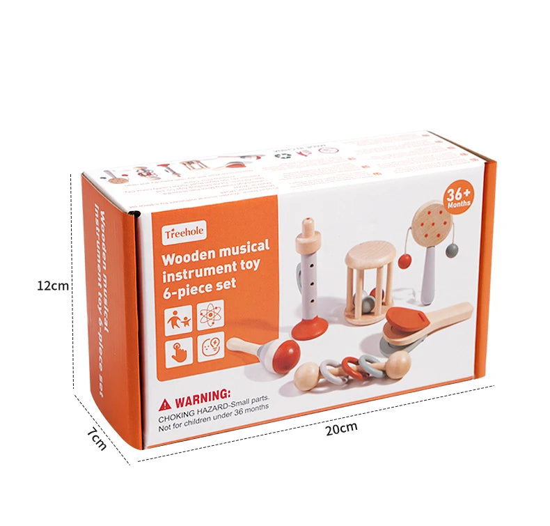 Baby Musical Instruments Wooden Toys Montessori Percussion Instruments Drut Set with Xylophone Preschool Educational Kids Gifts