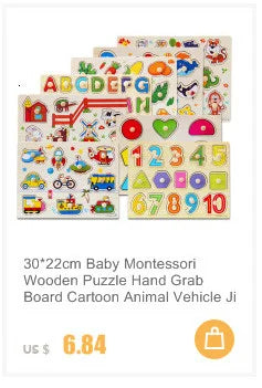 Puzzle 3D Montessori Animaux en Bois - 30 Pièces