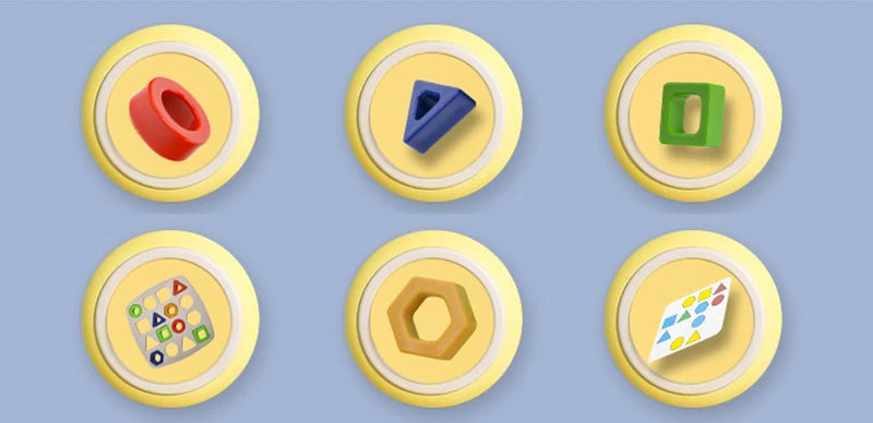 Geometric Puzzles Shape Color Matching Board Preschool Educational Toys Kids Brain Teaser Puzzle Logic Game with Card