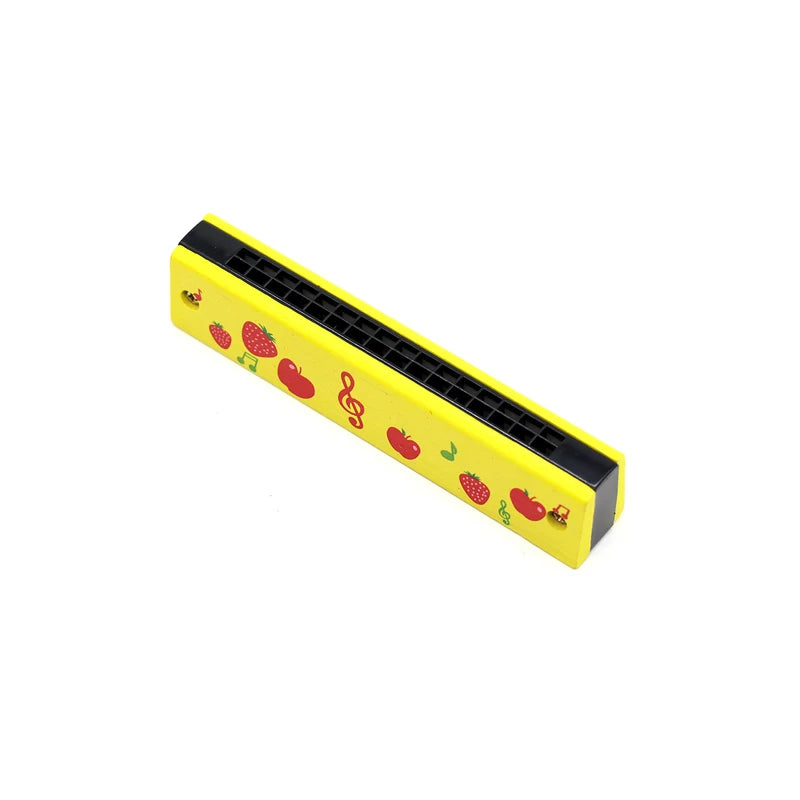 Colorful Wooden Cartoon Flute & Harmonica Wood Music Instrument Toys for Kids Early Educational Musical Toys for Children