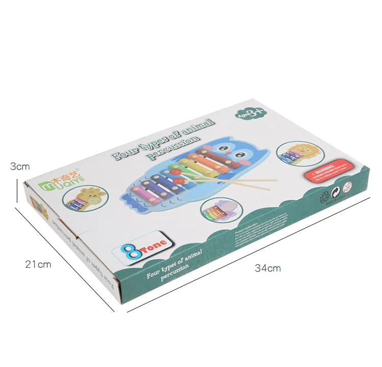 8 Scales Xylophone Educational Percussion Xylophone Learning Professional Kids Wood Xylophone for Band Beginner Birthday Gift