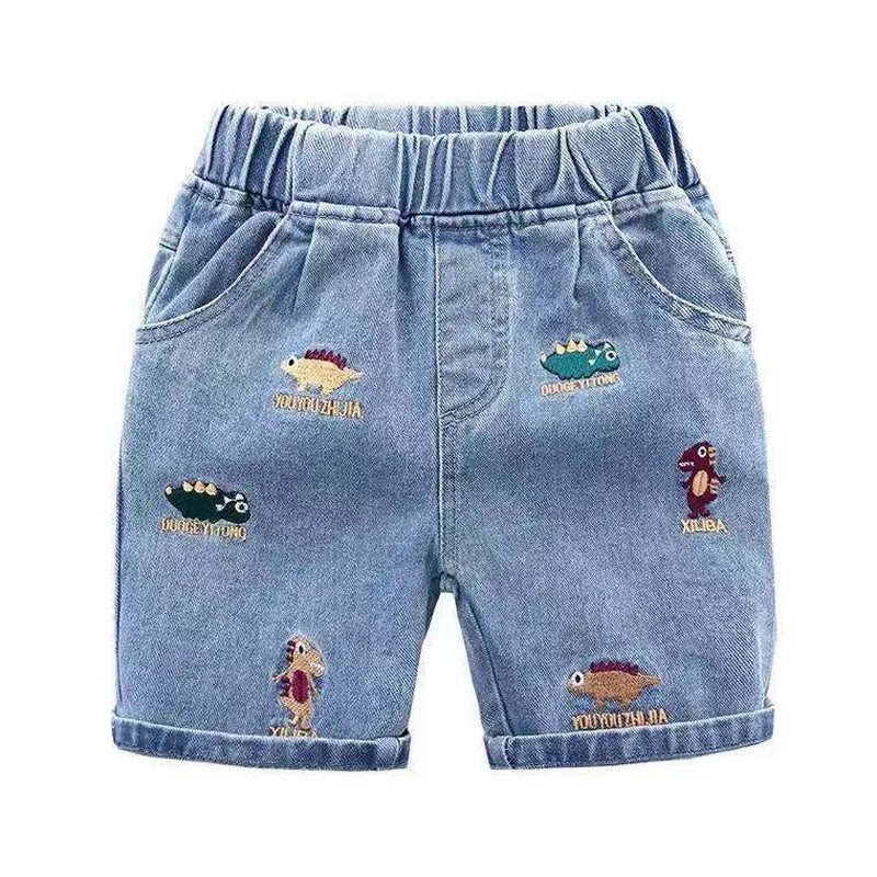 Short Denim Garçon Jean Déchiré Été