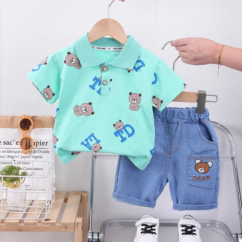 Ensemble Bébé Garçon T-shirt + Short Coton