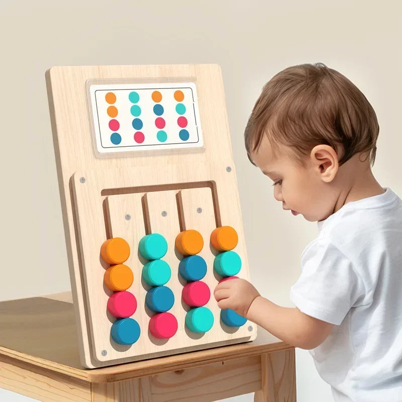 Puzzle Montessori en Bois - Jeu d'Apprentissage Formes et Couleurs