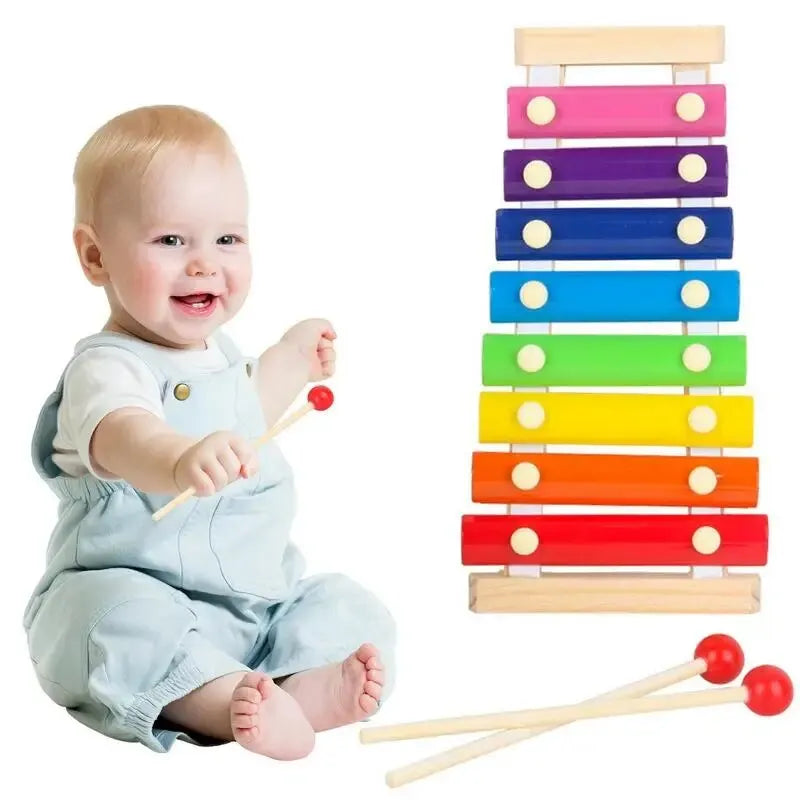 8 Scales Xylophone Educational Percussion Xylophone Learning Professional Kids Wood Xylophone for Band Beginner Birthday Gift