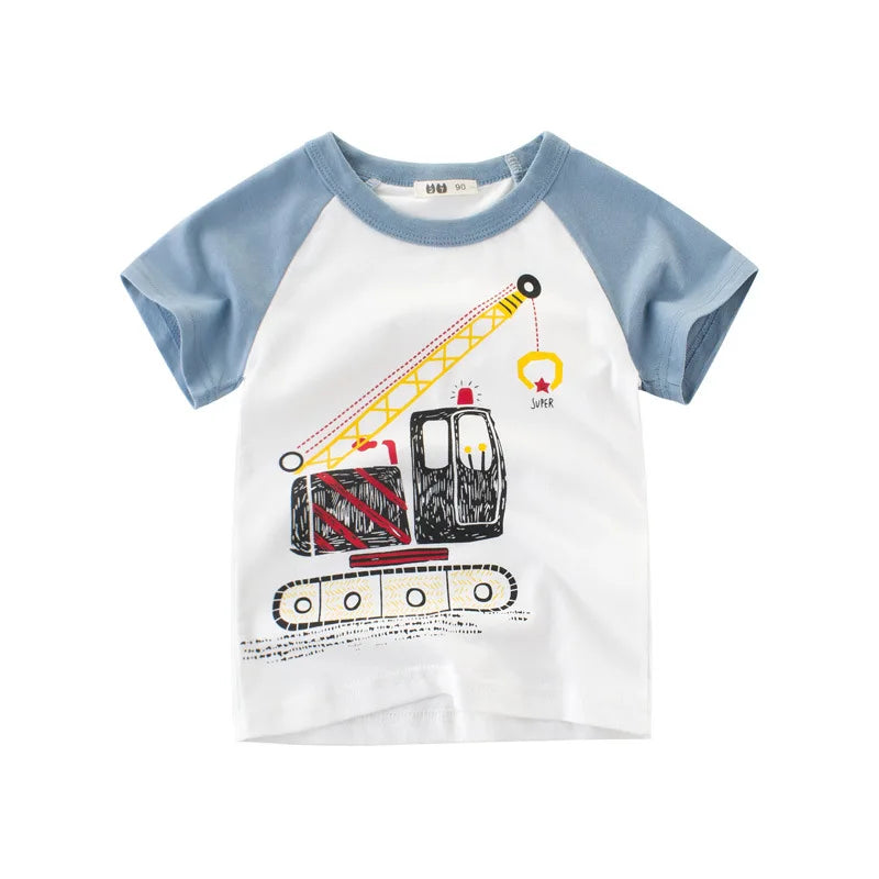 T-shirt Enfant Coton Cartoon Été