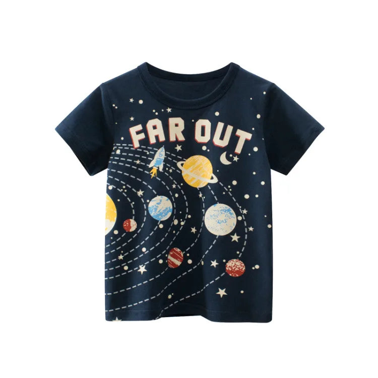 T-shirt Enfant Coton Cartoon Été