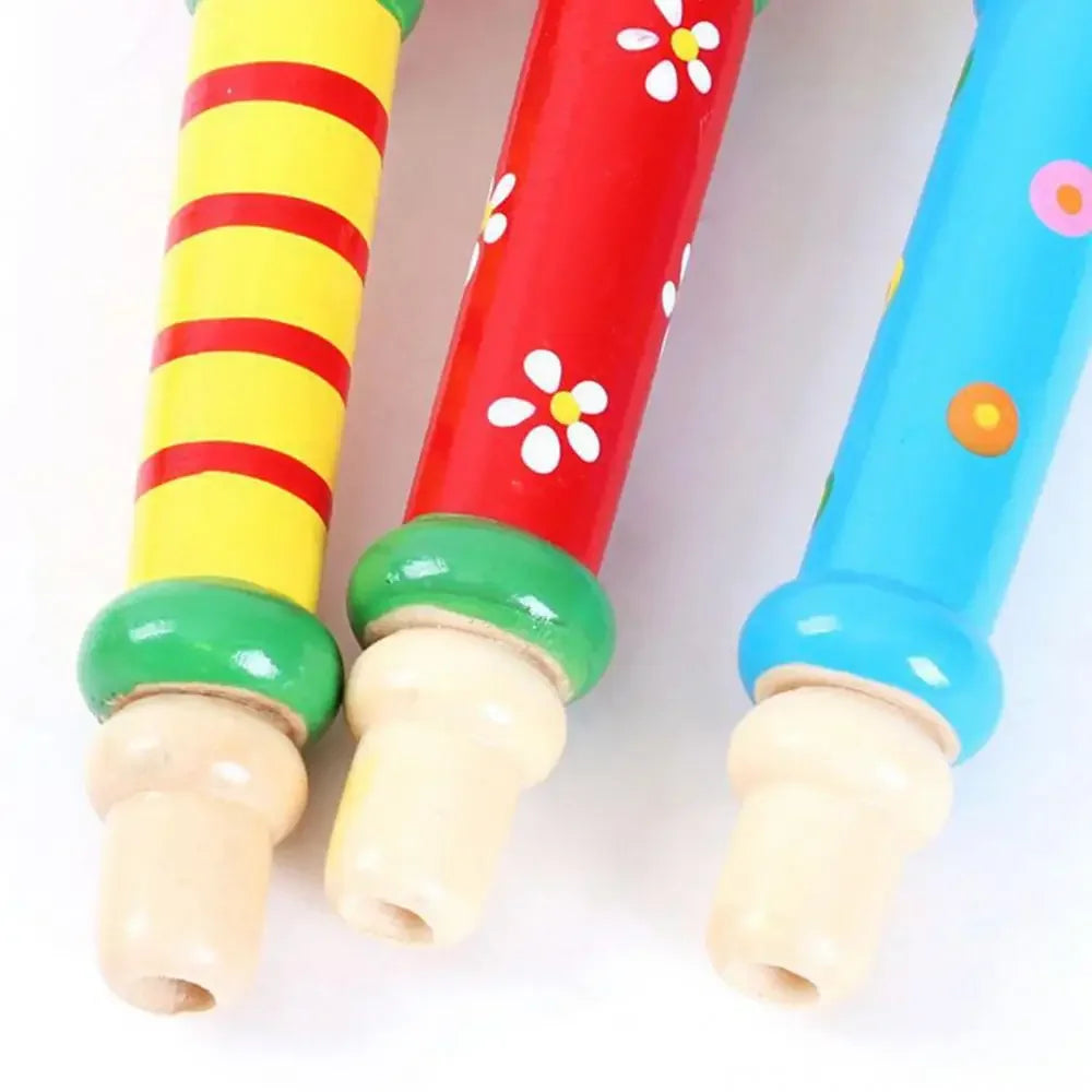 Wooden Trumpet Children Toy Horn Whistle Musical Instrument for Kids Early Educational Montessori Toys Sound Training Games