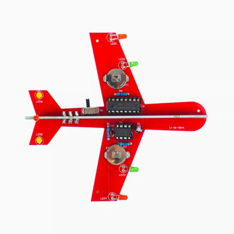 DIY Airplane Electronic Kit LED Flashing Simulate Aircraft Suite Soldering Project Practice For STEM School Student Learning