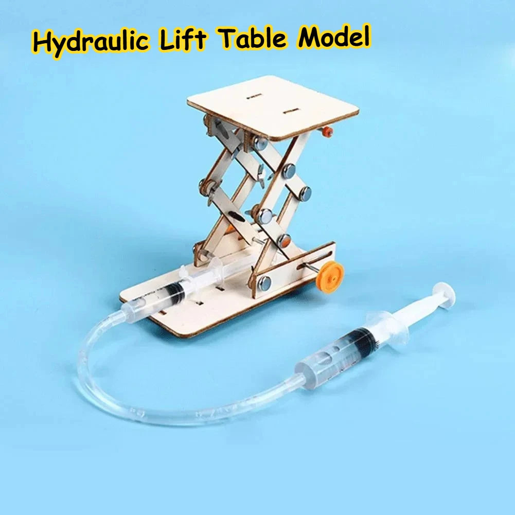 DIY Science Toys Hydraulic Lift Table Model Educational Scientific Experiment Assemble Kit for Physics School STEM Projects