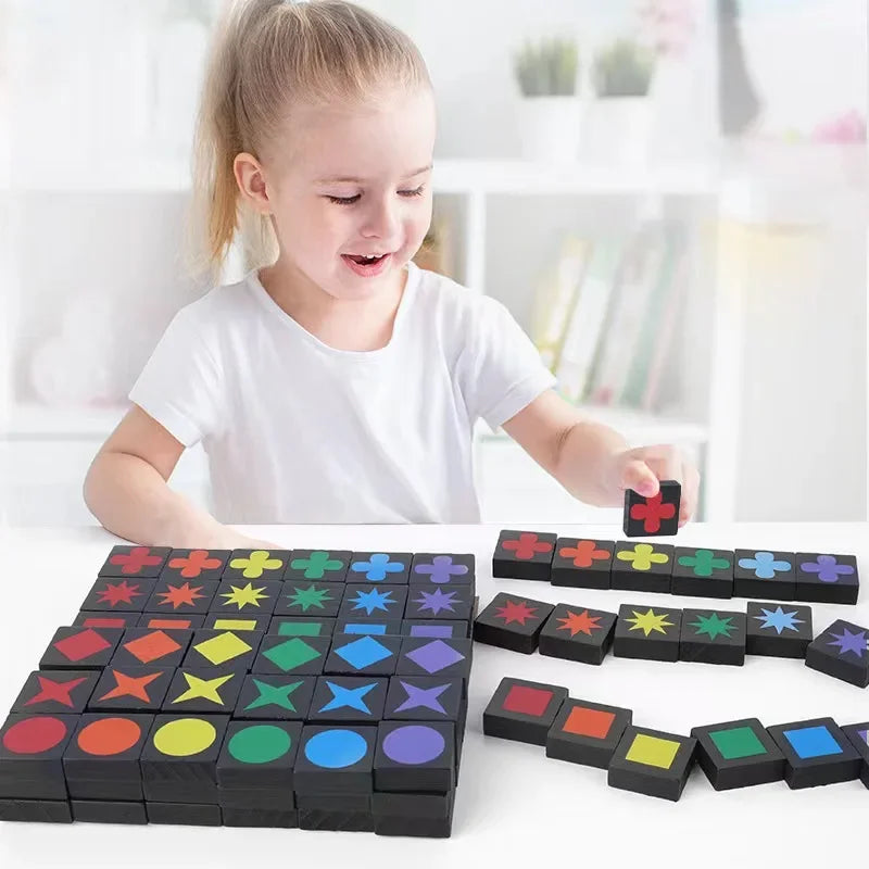 New Children's Educational Toys Qwirkle Wooden Chess Parent-child Interactive Games Kids Adult Hobbies Gifts Learning Toys Play