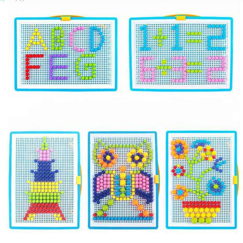 296pcs 3D Puzzle Educational STEM Toys, Mushroom Grain Design Boxed Building Board Games for Kids Learning Activities